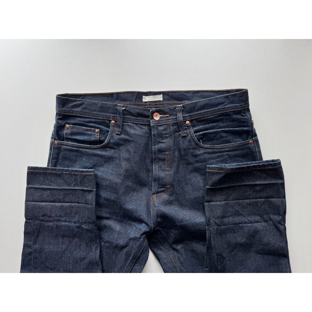 UNBRANDED UB601 Relaxed Tapered Fit 14.5oz Raw Selvedge Denim Jeans, Size 36 - Picture 11 of 15